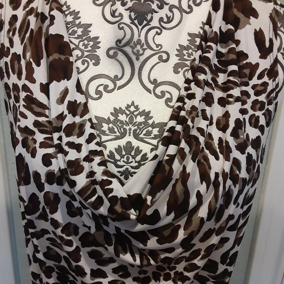 Shannon Ford NY Sheer draped leopard print top - Picture 2 of 9